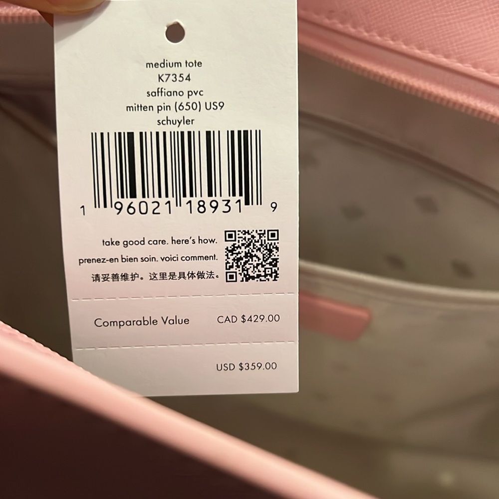 Kate Spade Schuyler Medium Tote in Mitten Pink, New - Picture 6 of 8